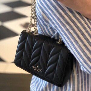 Kate Spade New York Leather Crossbody Bag Briar Lane Emelyn Purse Black